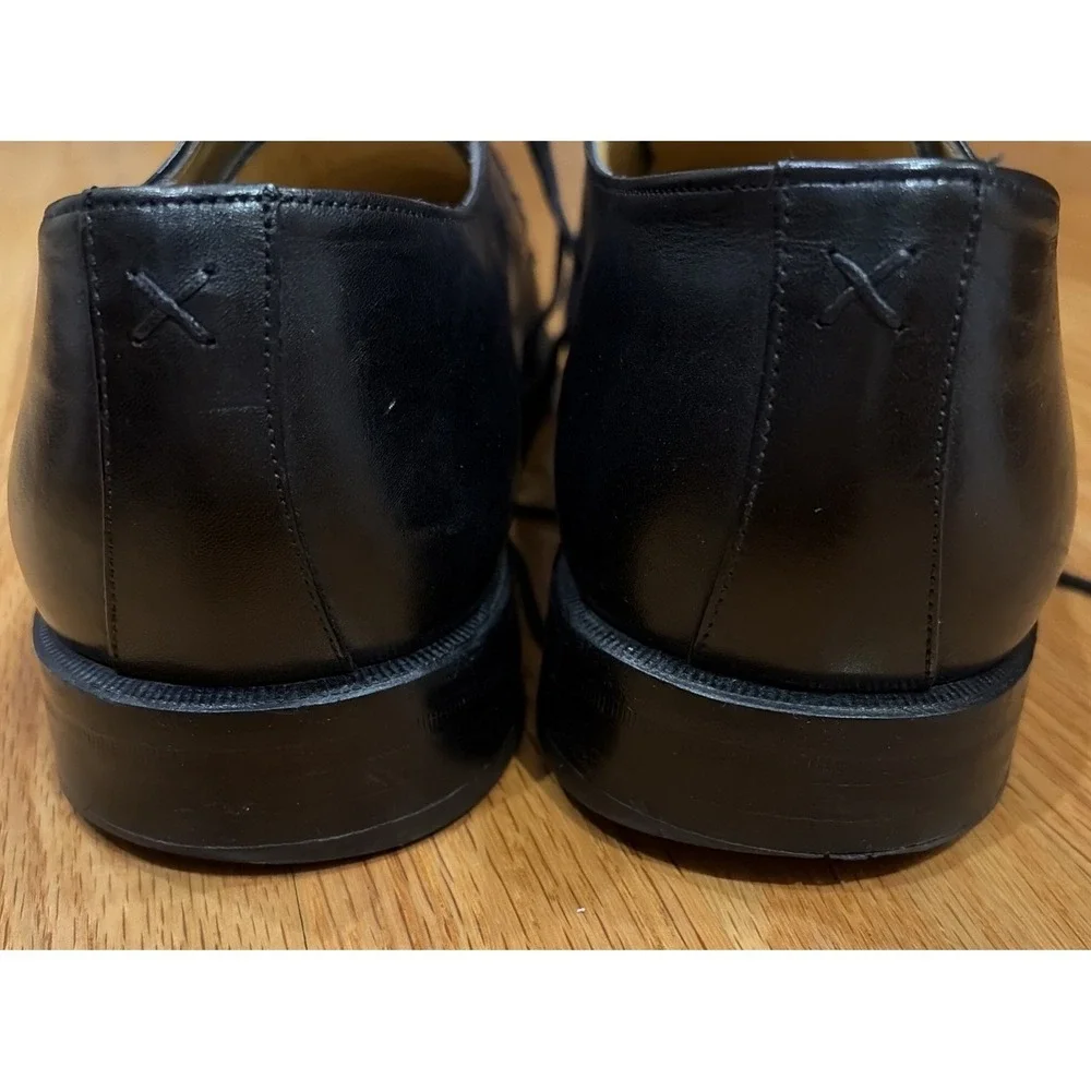 Mezlan Ribera Mens 12 M Black Leather Lace Up‎ Split Toe Derby Dress Shoes Spain